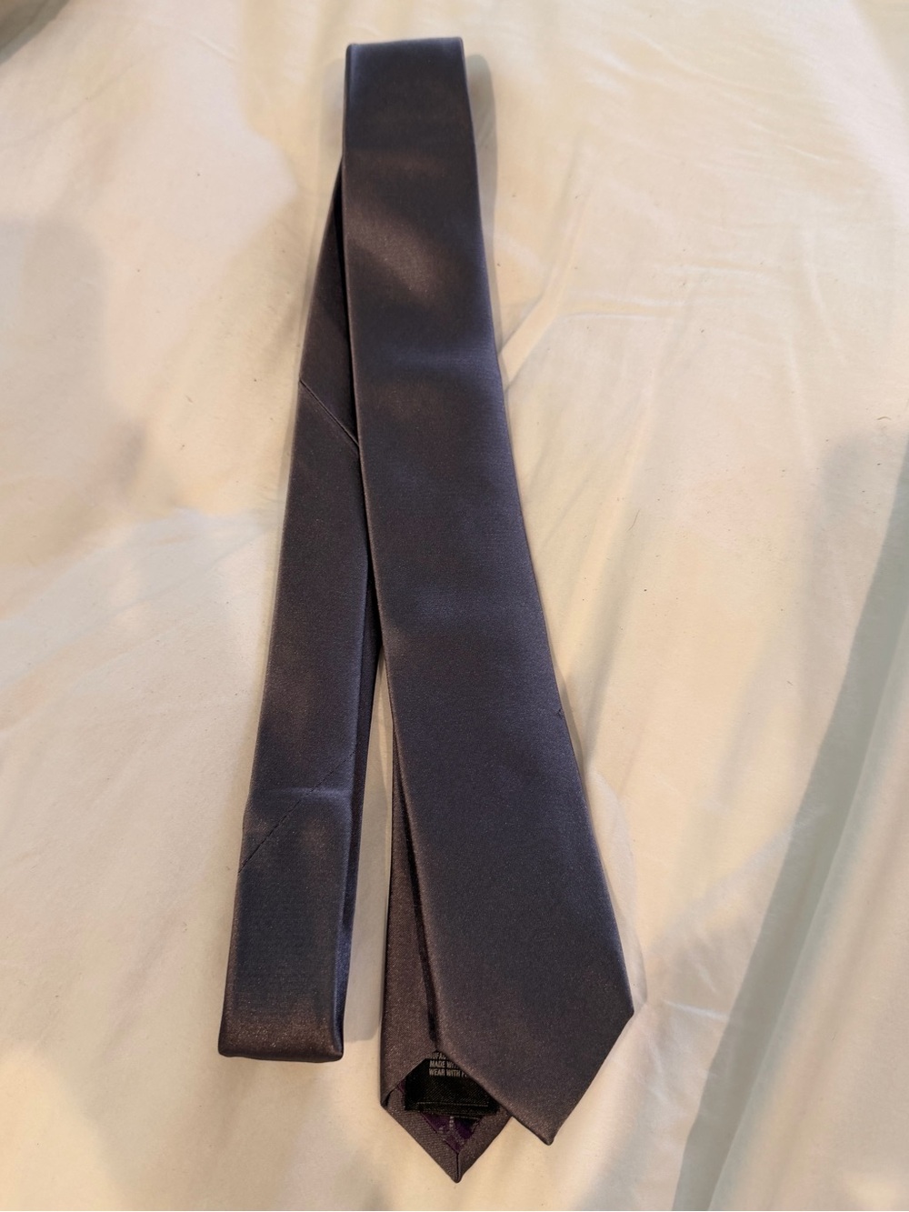 Ted Baker Purple Satin Slim Tie